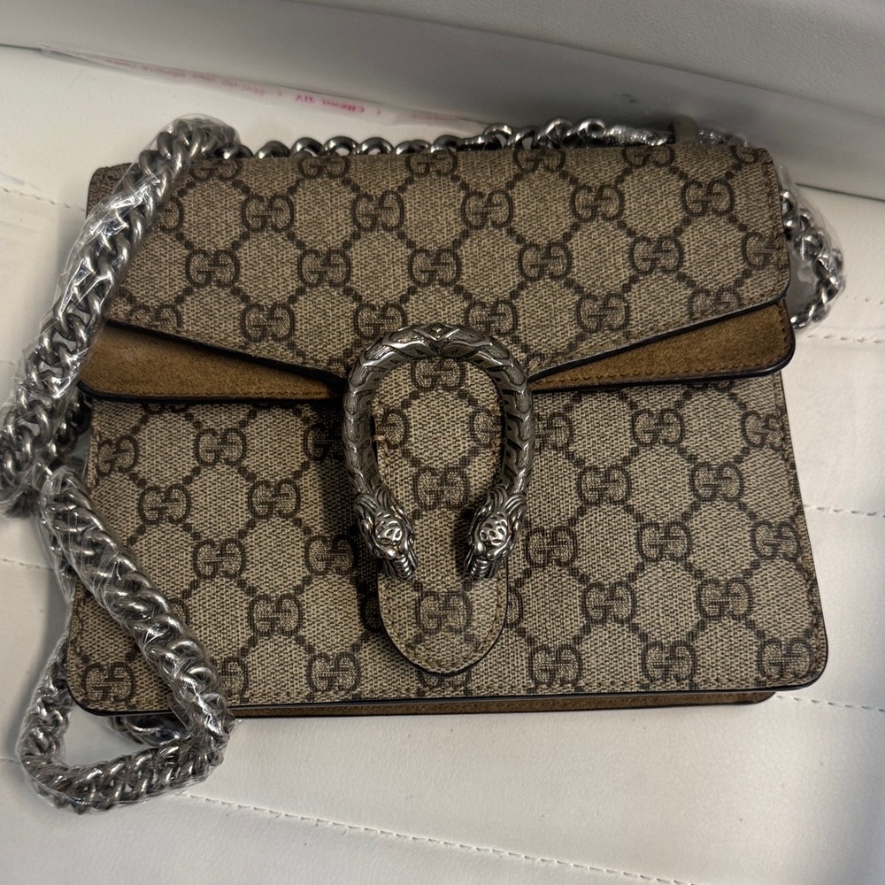 Gucci monogram coated canvas  Shoulder Bag